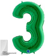 Цифра 3, зелёная