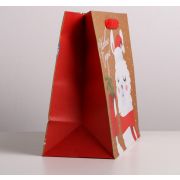 Пакет крафтовый «Лама и подарочки», 27 × 23 × 11,5 см