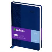 Ежедневник датированный 2024г., А5, 184л., кожзам, Berlingo «Vivella Prestige», синий