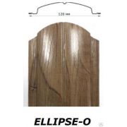 Штакетник металлический ELLIPSE ширина 126мм цвет сосна двусторонняя 0,5 мм