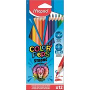 Карандаши цветные MAPED «COLOR PEP'S Strong», набор 12 цветов, грифель 3,2 мм, пластиковый корпус, 862712