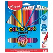 Карандаши цветные MAPED «COLOR PEP'S Strong», набор 24 цвета, грифель 3,2 мм, пластиковый корпус, 862724