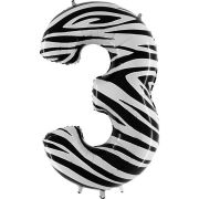 Цифра 3, зебра