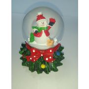 Новогодний сувенир Снежный шар  «Улыбчивый снеговик» Т-9875