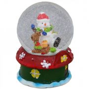 Новогодний сувенир Снежный шар «Снеговик с подарками» Т-9880
