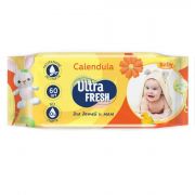 Ultra Fresh Baby Влажные салфетки для детей и мам 60 шт c календулой /14410131
