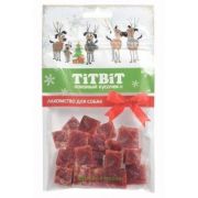 Лакомство «TiTBiT» мраморные кубики из говядины для собак 0,08кг(Новогодняя коллекция)