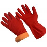 П399   КРАСНЫЕ  резиновые перчатки утепленные (10/400)