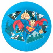 Тарелка бумажная «Супермен», 18 см, 6 шт.