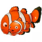 Шар-фигура, фольга, «Рыба-клоун оранжевая» 89 см