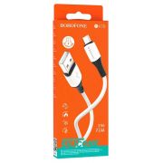 USB кабель для зарядки micro USB «BoroFone» BX79 2,4A, 1м, силиконовый, белый