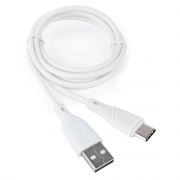 USB кабель шт.USB (A) - шт.Type-C «Cablexpert», серия Classic 0.1, QC 3.0, 3А, белый, коробка, 1м