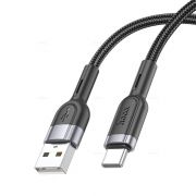 USB кабель шт.USB (A) - шт.Type-C Hoco U117 1,2м, 3A, чёрный