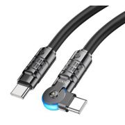 USB кабель шт.Type-C - шт.Type-C 1,2м, 3,0A 60W, поворотный коннектор, чёрный U118 Hoco