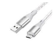 USB кабель для зарядки micro USB «BoroFone» BX96 2,4A, 1м, серый