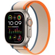 Apple Watch Ultra 2 49 мм, корпус из титана, ремешок Trail оранжевого/бежевого цвета