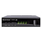 Цифровой эфирный ресивер World Vision T624D4 (DVB-T2/T/C, IPTV, USB, металл-пластик,кнопки,дисплей)