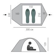 Палатка Lite Camp 2 (TLT-010) Tramp