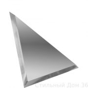 200х200 Треугольная зеркальная серебряная плитка ТЗС1-02
