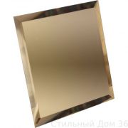 100х100 Квадратная зеркальная бронзовая плитка КЗБ1-10