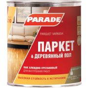 Лак алкидно-уретановый PARADE L10 Паркет & Деревянный пол Матовый, 0,75л