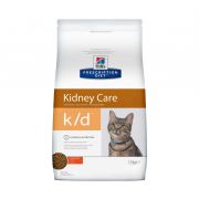 Сухой диетический корм для кошек Hill's(Хиллс) Prescription Diet k/d Kidney Care при профилактике заболеваний почек, с курицей, 1,5кг