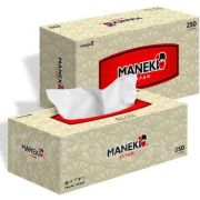 Maneki Kabi Салфетки бумажные 2-х слойные белые 250шт
