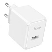 Адаптер постоянного тока Hoco CS11A, 1гн.USB 5В,2,1А, белый
