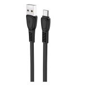 USB кабель для зарядки micro USB «Hoco» X40 (силикон, черный) 2.4A, 1м