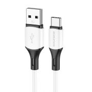 USB кабель шт.USB (A) - шт.Type-C «Borofone» BX79, 3,0А, 1.0м, силиконовый, белый