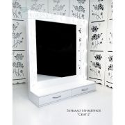 Зеркало гримёрные «Скат-2» 1180х1040х320 Белый Глянец (13 ламп)