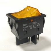 Переключатель с подсветкой KCD4-30A/N on-off 4 контакта 30A, 250В (жёлтый)
