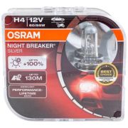Автомобильная лампа NIGHT BREAKER SILVER (Комплект - H4 60/55w 12v P43t) OSRAM 64193NBS