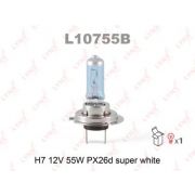Автомобильная лампа H7 12V 55W PX26D SUPER WHITE (Шт) LYNX L10755B