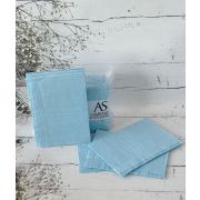 Салфетки бумажно-полиэтиленовые, голубые 50шт