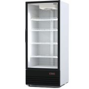 Шкаф холодильный «Премьер» ШНУП1 ТУ-0,7 С (В, -18) доводчик, LED свет., ценник, опоры, серый профиль, решётка з/а RAL 9006 (серый глянец)