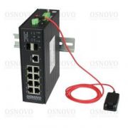 SW-80802/ILS(port 90W,300W) Промышленный управляемый HiPoE коммутатор Gigabit Ethernet OSNOVO