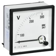 IPV10-6-0300-E Вольтметр аналоговый Э47 300В класс точности 1,5 72х72мм IEK