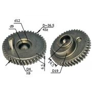 09549 Ответная шестерня д/лобзика МАКИТА 4324,4329 б/обработки, для 4323,4326,4327 с обраб., D36.5x9, h6.5