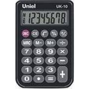 Калькулятор Uniel UK-10K 8-разр., карманный, черный