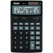 Калькулятор Uniel UD-41К 12 разр., настольный, черный