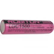 Аккумулятор 18650, 1500 mAh, без защиты 30A LGC1500 (LG18650HB4) PK1 /15702/ ROBITON