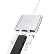 Переходник адаптер для Macbook Hoco HB14, хаб,hub, USB-C на USB3.0