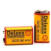Батарейка крона, алкалиновая, щелочная, аккумулятор,9V,550mAh, Deleex 6F22