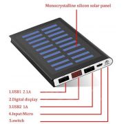 Внешний аккумулятор,на солнечной батарее 10000 mah,power bank,зарядное