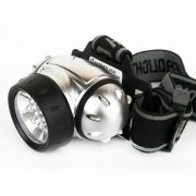 Фонарь налобный LED 5351 7LED 3 режима 3хR03 металлик Ultraflash 10260