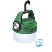 Фонарь аккумуляторный кемпинговый походный 16Вт SMD LED+3Вт LED Li-ion 18650 2400мА.ч Power-bank корпус ABS-пластик индикатор уровня заряда USB-шнур складной крючок для подвешивания матов. рассеив. КОСМОС KOC616Lit