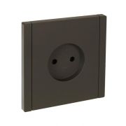 Розетка 1-м СП FORTE&PIANO FP318 10А без заземл. без защ. шторок винт. крепл. сер. IEK FP-R10-10-K03