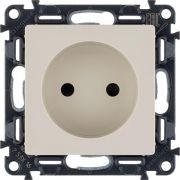 Розетка 1-м СП Valena Life 16А IP20 250В 2P защ. шторки безвинтов. клеммы с лицев. панелью механизм сл. кость Leg 753516