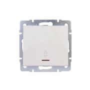 Переключатель проходной 1-кл. СП Rain IP20 с подсветкой механизм бел. LEZARD 703-0288-114